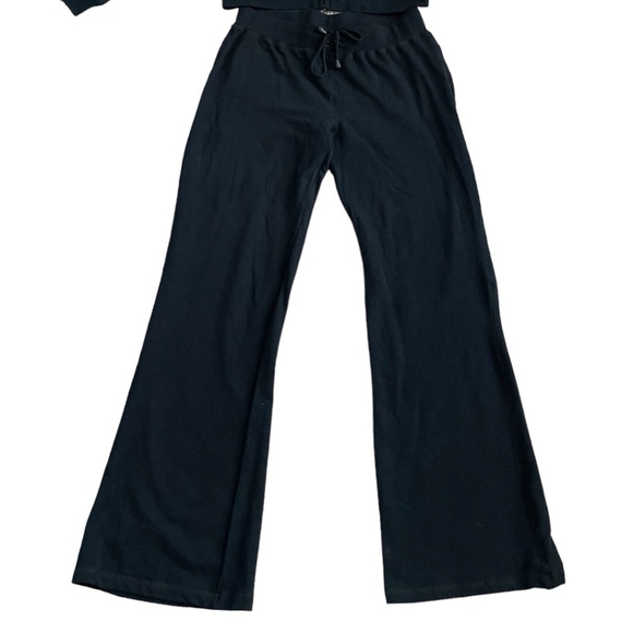 Women Tracksuit S&S Casual Sweatsuit Two Piece Black Hooded Sweatshirt Pants Set - Picture 5 of 6